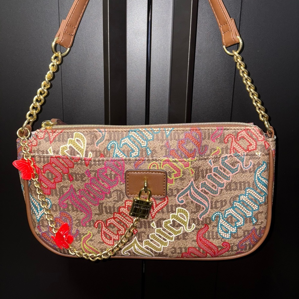 ⭐️SOLD⭐️ Juicy Couture Brown Graffiti Shoulder Bag
